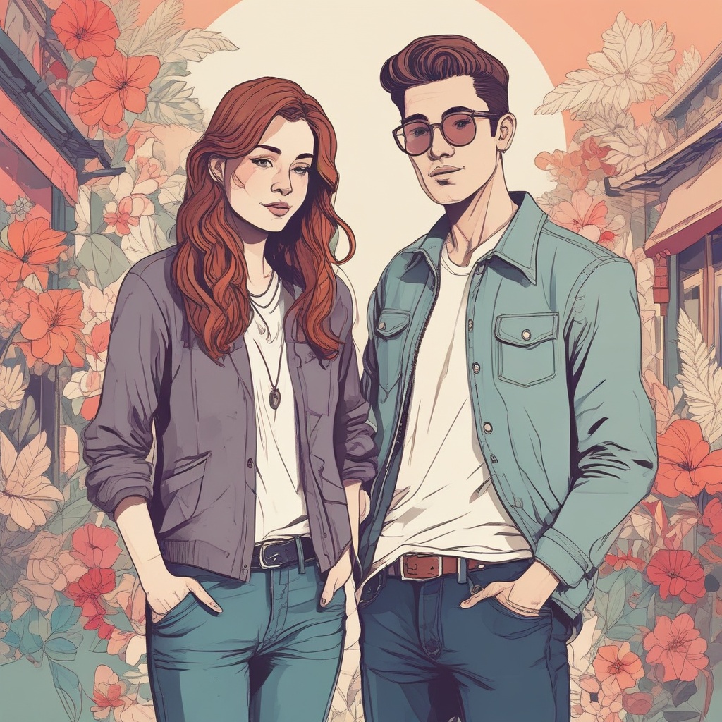 Cool couple illustration 2