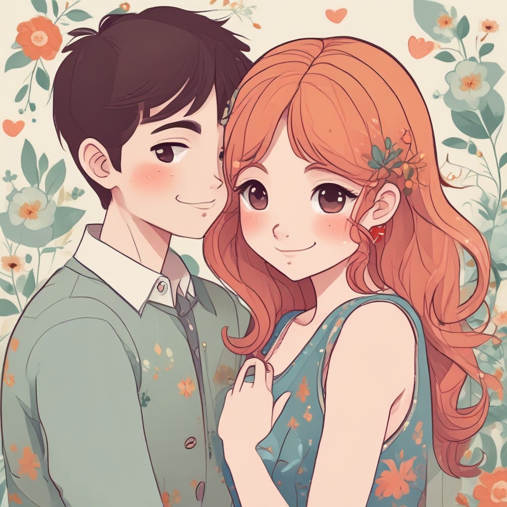 Cute couple illustration 1