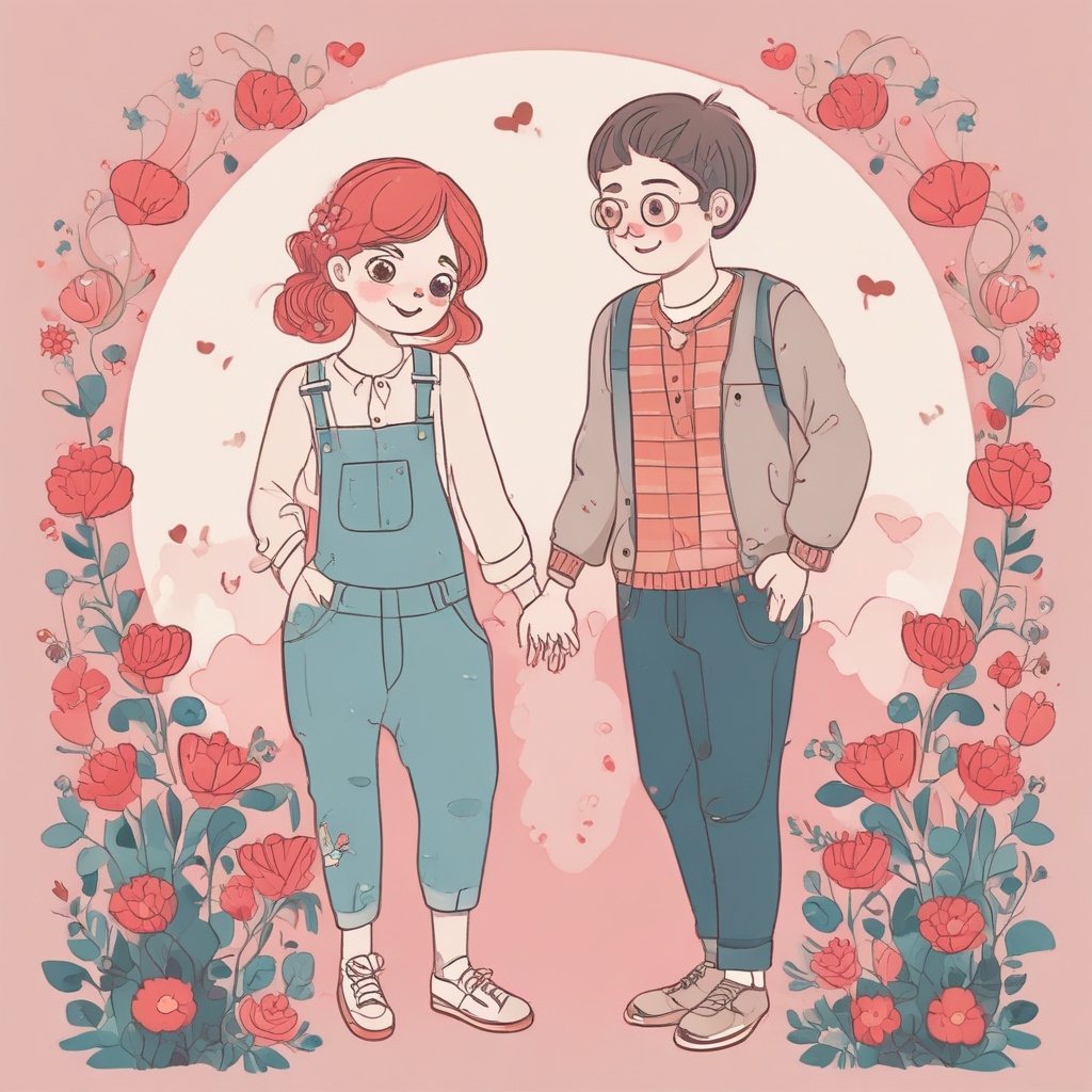 Cute couple illustration 2